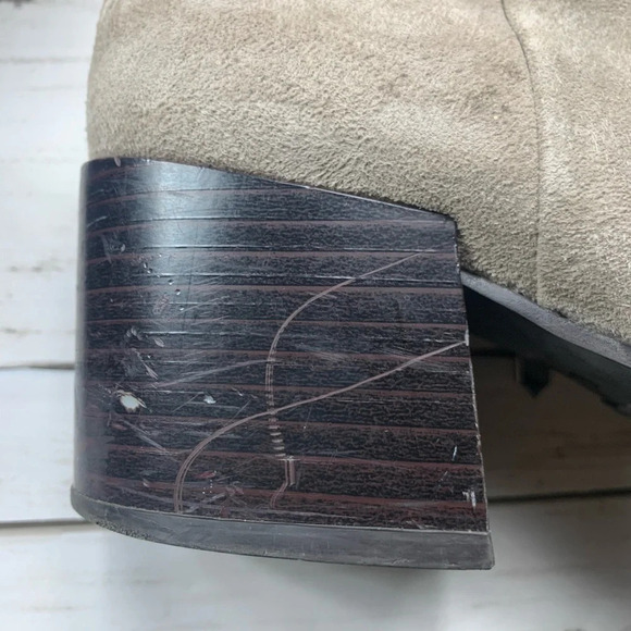 Sam Edelman Suede Ankle Boots Tan Joey Booties 6 1/2 Neutral Boho Minimalist - Picture 10 of 16